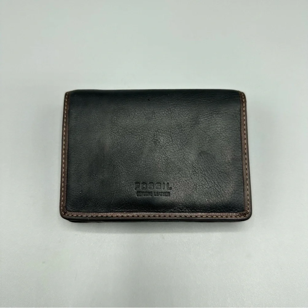 Fossil black Leather Floral Studded Women’s Wallet